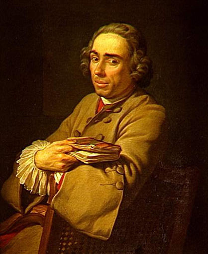 Portrait d'homme en habit gris et gilet rouge