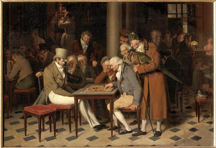 L'intérieur d'un café, dit aussi La partie de dames au café Lamblin au Palais-Royal