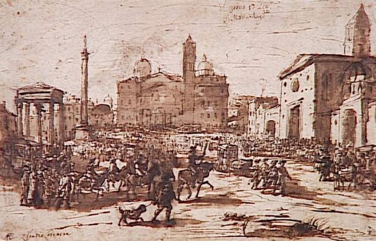 VUE PRISE A ROME DEVANT STE MARIE MAJEURE LE 12 JANVIER 16.