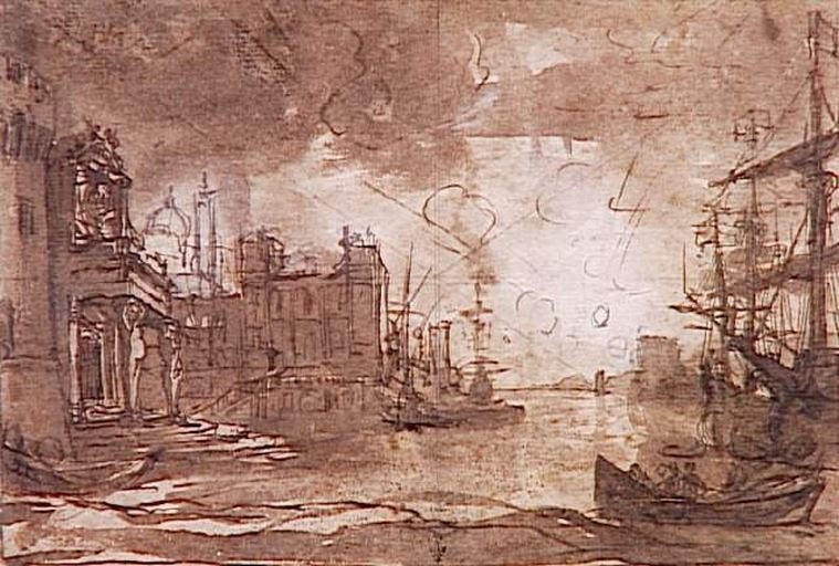 PORT DE MER, COUCHER DE SOLEIL