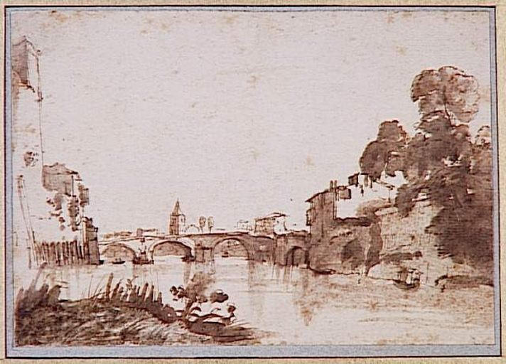 VUE PRISE SUR LE TIBRE A ROME