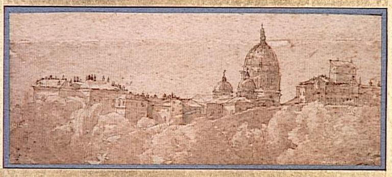 VUE DE LA COUPOLE DE SAINT-PIERRE ET D'UNE PARTIE DU VATICAN