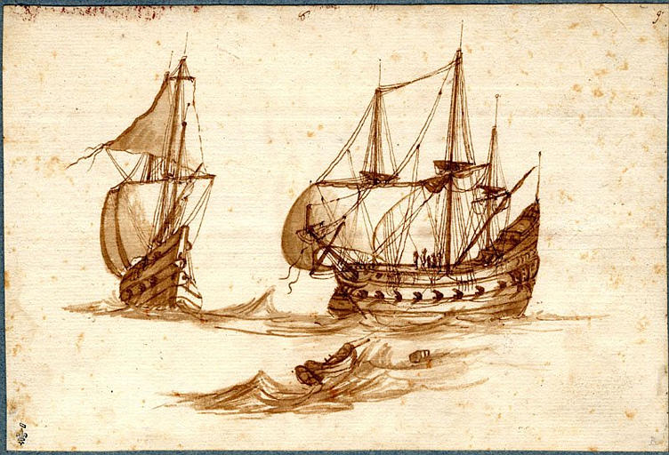 DEUX VAISSEAUX DE GUERRE