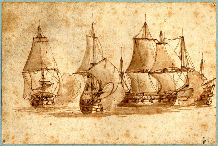 QUATRE VAISSEAUX DE GUERRE
