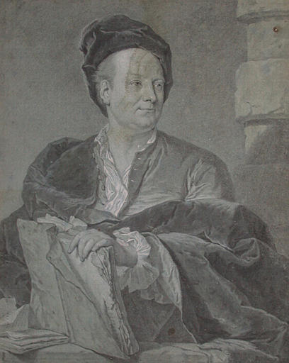 Claude Deshais-Gendron (1633-1730), médecin et chirurgien du Régent, tenant un livre de la main gauche et portant une calotte de velours