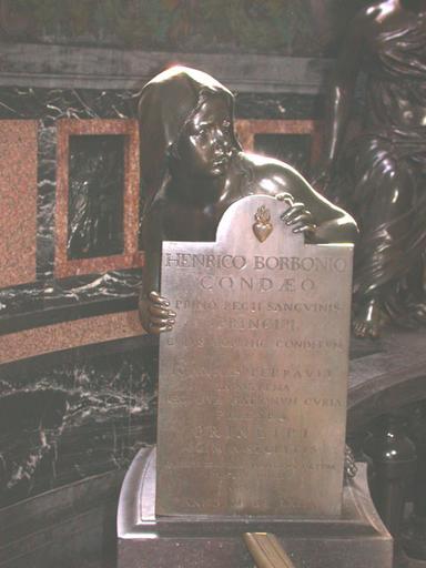 Génie portant une plaque commémorative