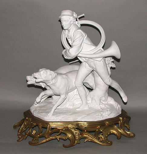 Surtout des chasses : valet de chien au cor (2 exemplaires)