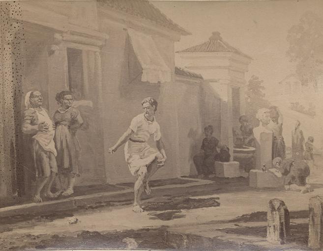 P. Courier. Il sacre contre la pierre. (D'après Théophraste)