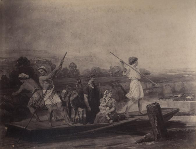 P. Courier. Fuite en Egypte. Traversée du Nil