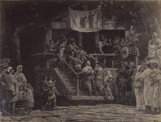 P. Courier. le chenapan. Il se collette avec ceux qui veulent entrer sans payer (d'après Théophaste)