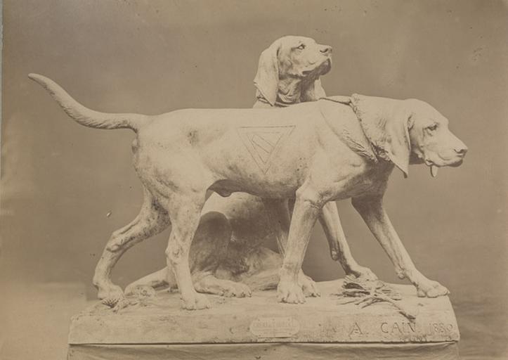 Deux des chiens de Chantilly par Auguste Cain
