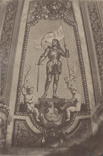 Jeanne d'Arc, Palais de la Légion d'honneur, Grand Salon, par A. Sirouy.1877 (titre au crayon sur le montage)