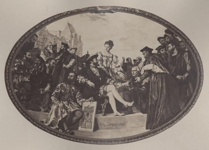 François 1er. Grand Salon du Palais de la légion d'honneur, par Ach. Sirouy.1877 (titre au crayon sur le montage)
