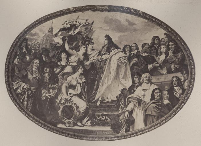 Louis XIV. Grand Salon du Palais de la légion d'honneur, par Ach. Sirouy.1877 (titre au crayon sur le montage)