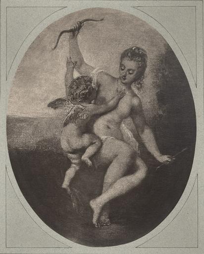 Exposition du Palais Bourbon / au profit des Alsaciens-Lorrains. / Watteau (L'Amour désarmé)