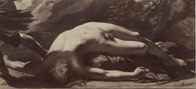 Prud'hon d'après un crayon par M. Morelli, signé M. Morelli 1855