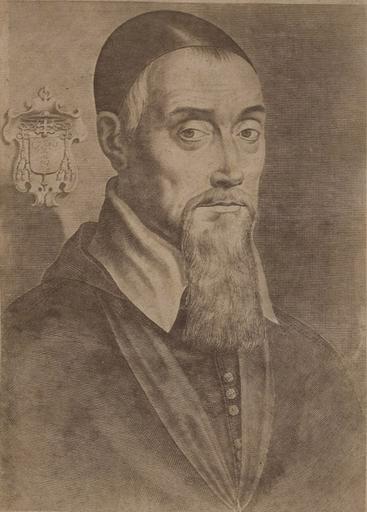 Reproduction d'une gravure en taille-douce, avant 1638, représentant Roland Hébert, archevêque de Bourges