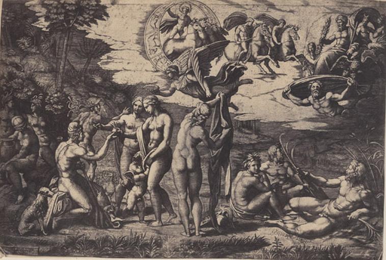 Marc-Antoine Raimondi : Le jugement de Paris, d'après Raphaël