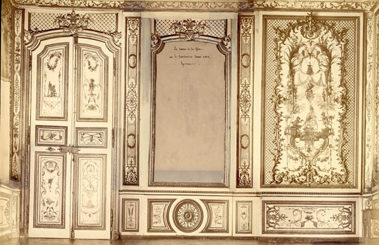 Détail de la Grande Singerie : le mur du côté du Cabinet de M. le Prince