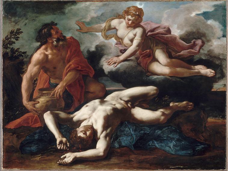 Diane auprès du corps d'Orion