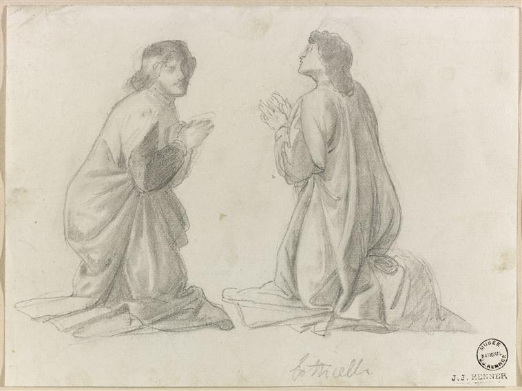 DEUX HOMMES AGENOUILLES