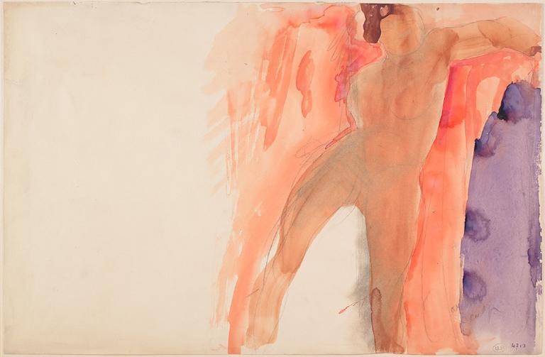 ARCHITECTURE, SCULPTURE, FEMME NUE UNE JAMBE LEVEE