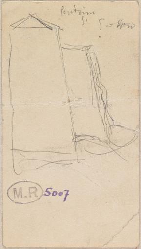 ESQUISSE D'UN MONUMENT DIT FONTAINE ST GOTHARD, AU VERSO ESQUISSE A LA MINE DE PLOMB