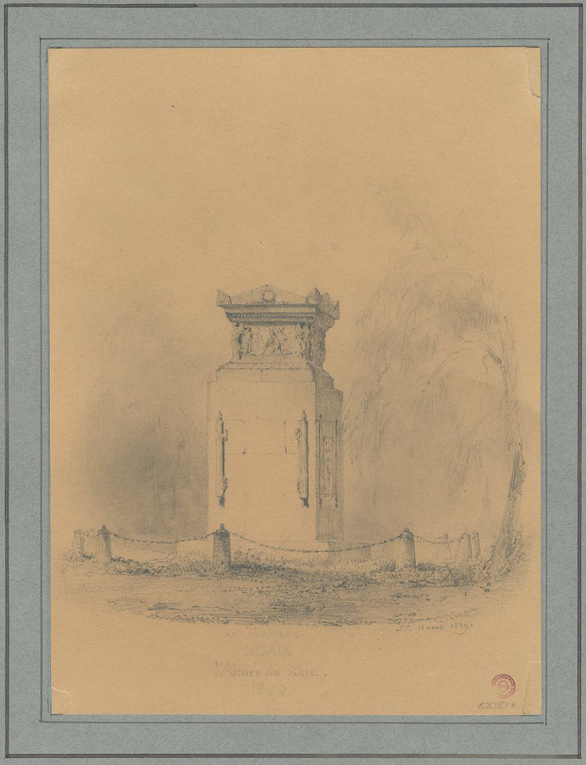 VUE DES ENVIRONS DE STRASBOURG : MONUMENT DE DESAIX SUR LA ROUTE DU RHIN