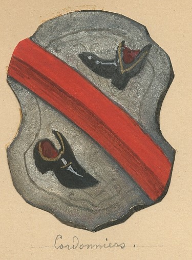 ARMOIRIES DE LA TRIBU DES CORDONNIERS DE STRASBOURG