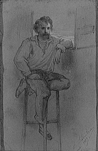 Autoportrait de Jules Emile Saintin
