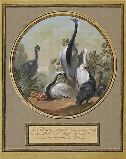 Les quatre parties du monde : L'Afrique, projet de décor pour une porcelaine de Sèvres