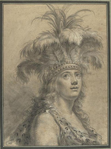 L'Amérique ou la Guimard (?) en peau-rouge dans le ballet Mirza