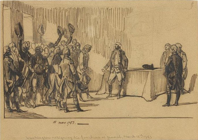 WASHINGTON RESILIE SES FONCTIONS DE GENERAL. 15 MARS 1783