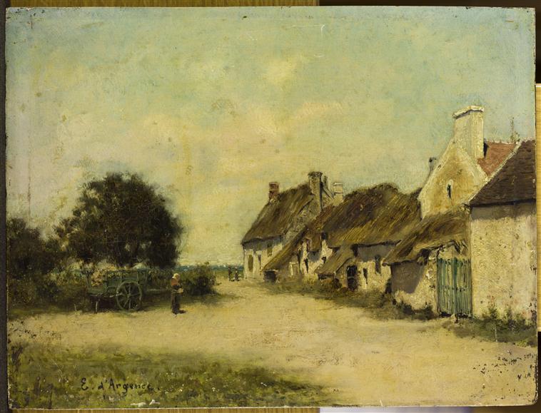 Paysage. Vue du village