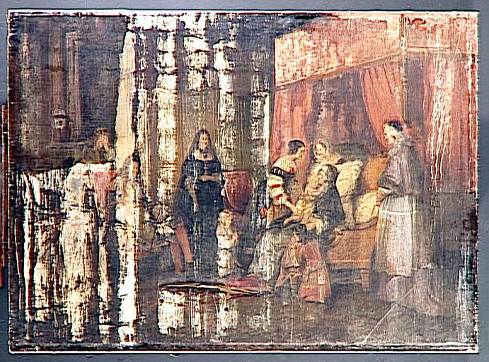 Derniers moments de la Grande Dauphine, Marie Anne Christine de Bavière, belle-fille de Louis XIV, en 1690
