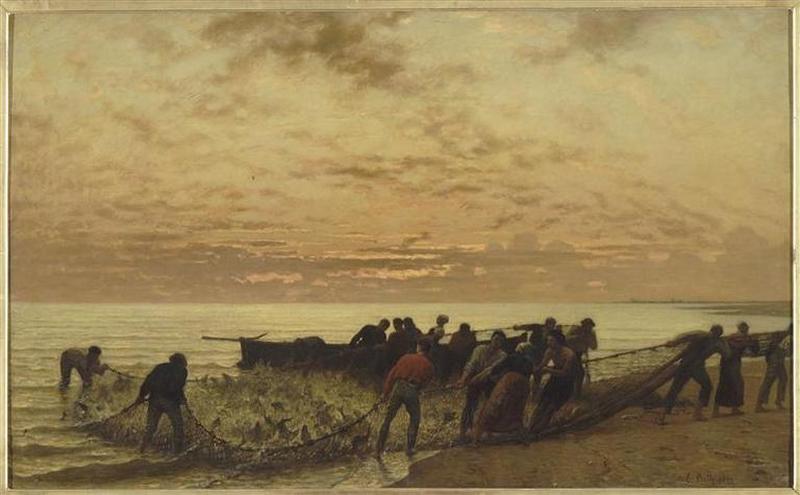 LA PECHE AU FILET OU LA PECHE DES DORADES ; CALVADOS