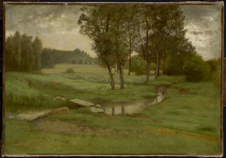 La passerelle dans les prés à Igny