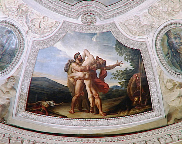 LA TERRE.COMBAT D'HERCULE ET D'ANTEE
