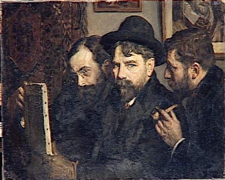 Groupe d'amis, dit aussi : Les trois amis