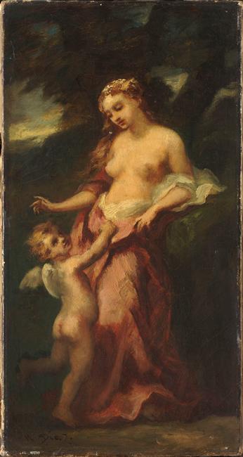 NYMPHE REPRIMANDANT L'AMOUR