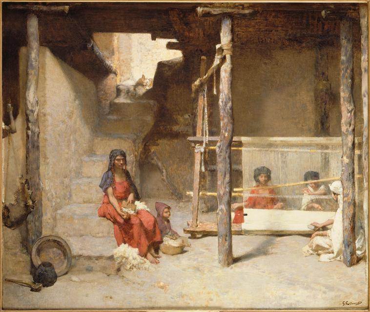 Tisseuses à Bou-Saâda, dit autrefois à tort : Fileuses à Bou-Saâda