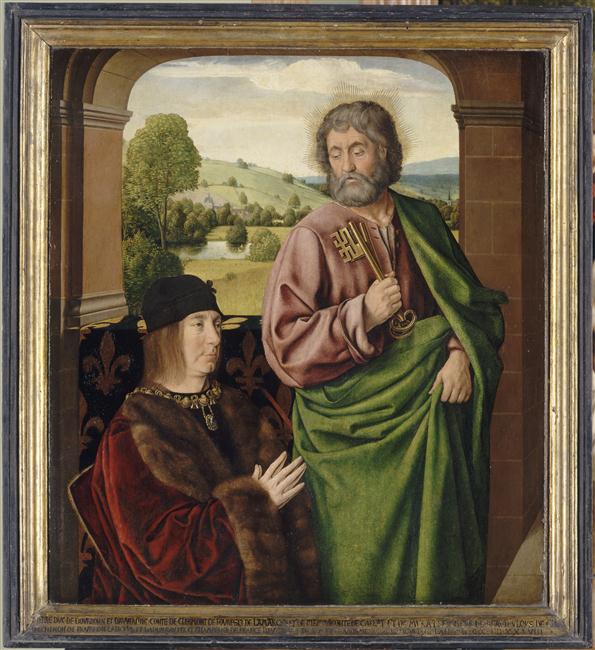 Pierre II, sire de Beaujeu, duc de Bourbon (1439-1503), présenté par saint Pierre
