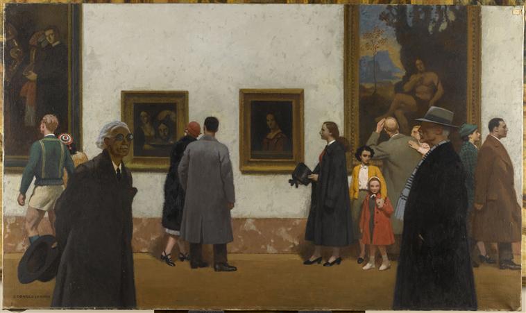Vue de la grande galerie du Louvre