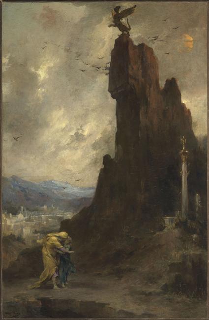 Oedipe s'exilant à Thèbes ; dit aussi Oedipe et Antigone