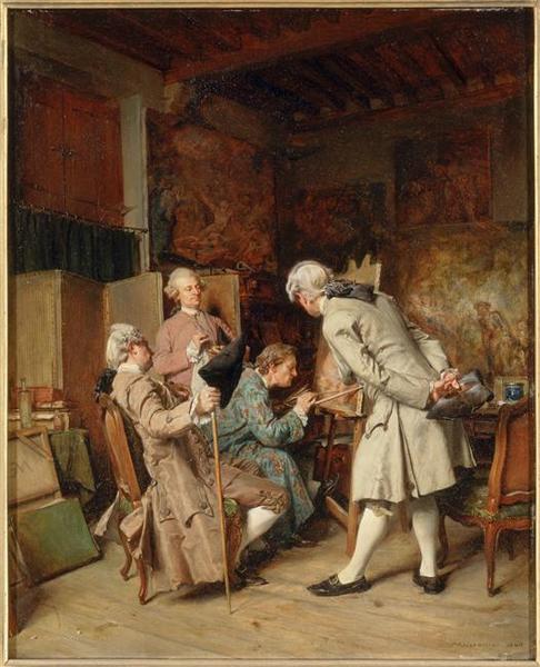 Les amateurs de peinture, dit aussi Un peintre