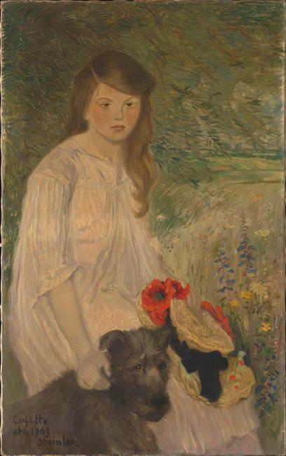 Colette sur un fond de jardin