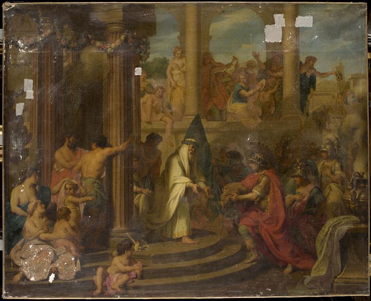 JASON PRESENTANT LA TOISON D'OR DANS LE TEMPLE DE JUPITER