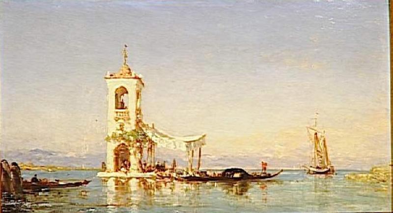 VUE D'UNE ILE DE LA LAGUNE VENITIENNE