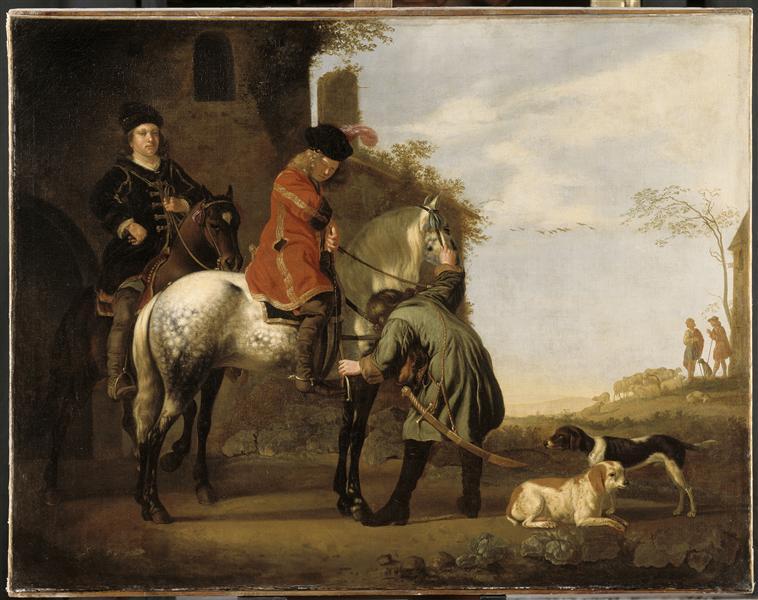 LE DEPART POUR LA PROMENADE A CHEVAL