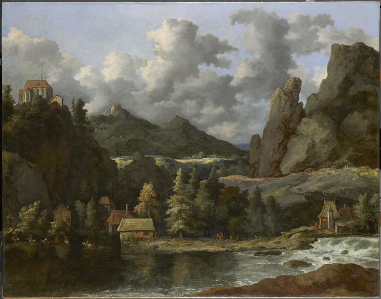 PAYSAGE : RIVIERE DANS UNE VALLEE MONTAGNEUSE